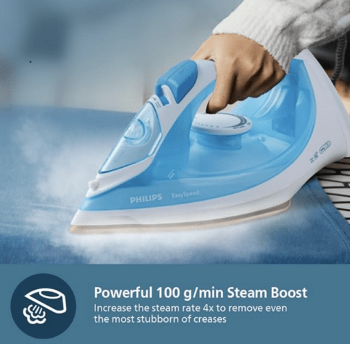 Philips Steam Iron GC1028/20 – 2000-watt, From World’s No.1 Ironing Brand*, Golden non-stick soleplate, Steam Rate of up to 25 g/min, Drip Stop Technology - Image 2